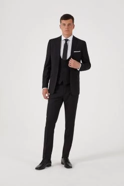 Skopes Milan Black Slim Fit Suit: Jacket -Fashion Men Shop T51 936s3