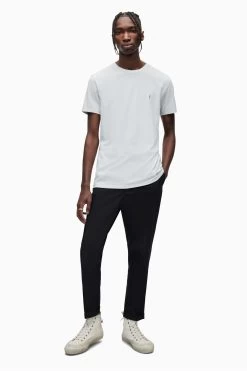 AllSaints Blue Tonic Shortsleeves Crew T-Shirt -Fashion Men Shop T54106s3