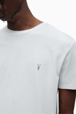 AllSaints Blue Tonic Shortsleeves Crew T-Shirt -Fashion Men Shop T54106s4