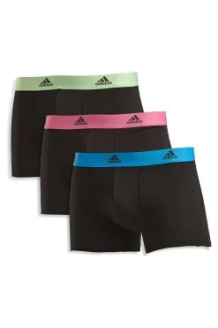 Adidas Active Flex Cotton Three Stripe Boxer Briefs 3 Pack