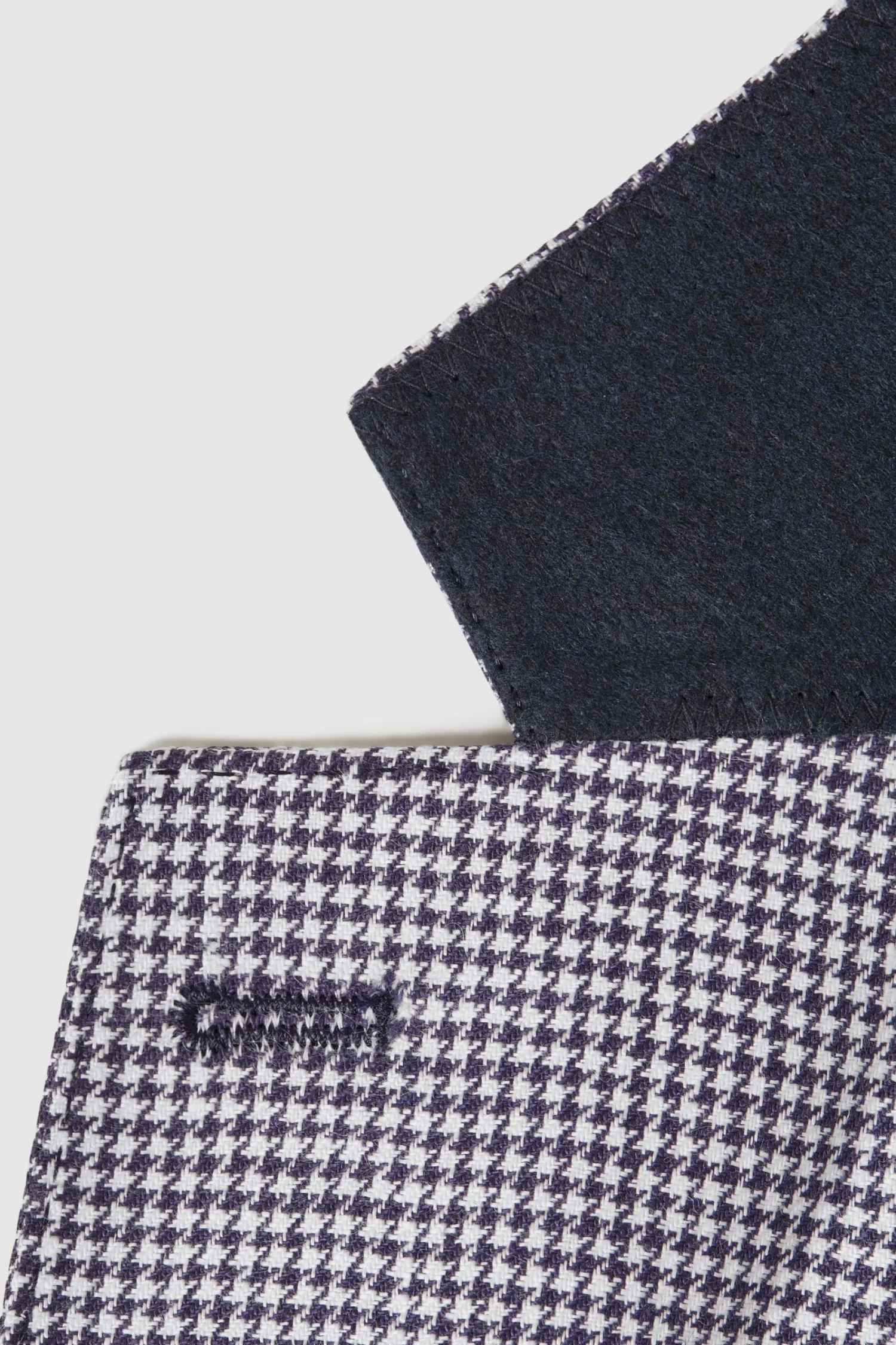 Reiss Squad Linen Single Breasted Dogtooth Blazer 7 Reiss Squad Linen Single Breasted Dogtooth Blazer - Image 5