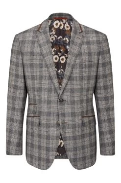 Skopes Tatton Grey Tailored Fit Suit: Jacket -Fashion Men Shop T58 243s3