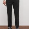 Next Black Slim Trimmed Textured Formal Trousers -Fashion Men Shop T58235s