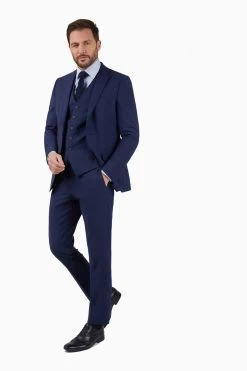 Jeff Banks Navy Blue Plain Performance Jacket -Fashion Men Shop T61 459s3