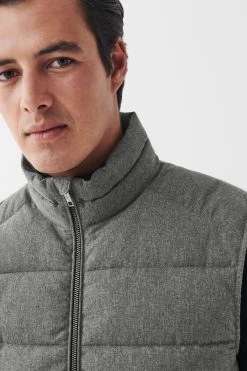 Next Wool Look Padded Puffer Gilet -Fashion Men Shop T62 376s4