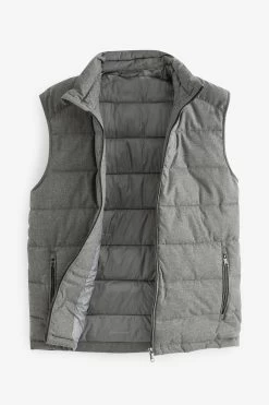 Next Wool Look Padded Puffer Gilet -Fashion Men Shop T62 376s9