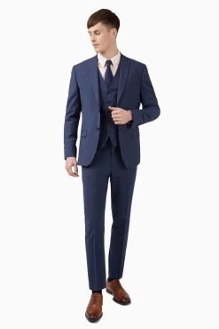 Ted Baker Premium Blue Panama Slim Suit Jacket -Fashion Men Shop T62 397s3