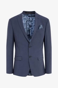 Ted Baker Premium Blue Panama Slim Suit Jacket -Fashion Men Shop T62 397s7