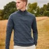 Next Cotton Rich Marl Zip Neck Jumper 2 Next Cotton Rich Marl Zip Neck Jumper -Fashion Men Shop T62 884s