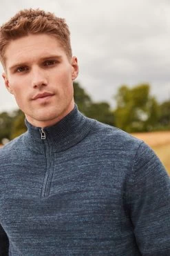 Next Cotton Rich Marl Zip Neck Jumper 11 Next Cotton Rich Marl Zip Neck Jumper -Fashion Men Shop T62 884s4