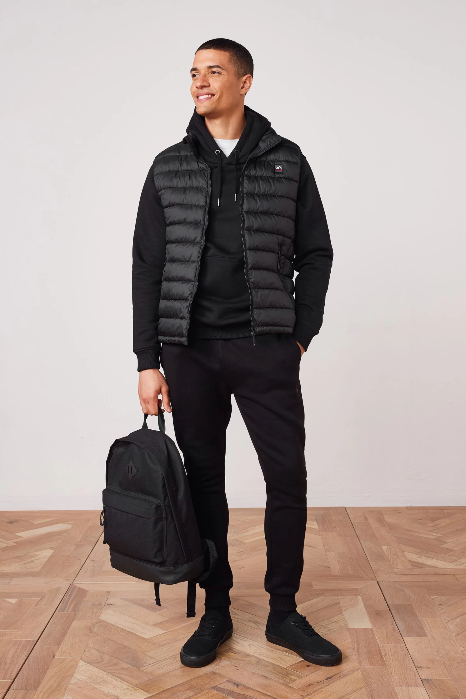 Next Black Shower Resistant Lightweight Puffer Gilet 4 Next Black Shower Resistant Lightweight Puffer Gilet - Image 2