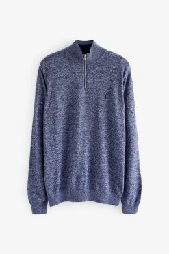 Next Cotton Rich Marl Zip Neck Jumper 12 Next Cotton Rich Marl Zip Neck Jumper -Fashion Men Shop T62884s5