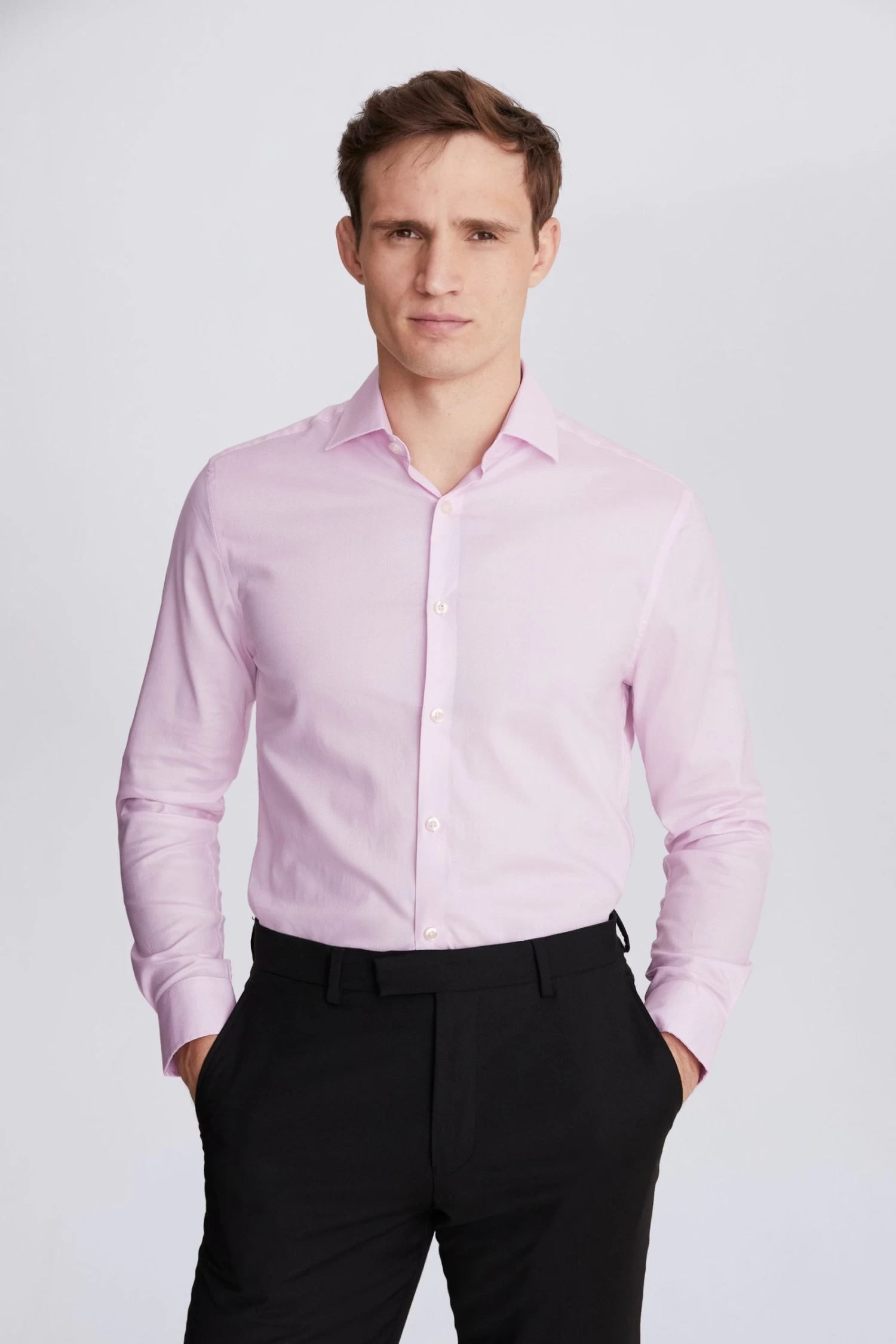 MOSS Slim Fit Dobby Stretch Shirt 3 MOSS Slim Fit Dobby Stretch Shirt