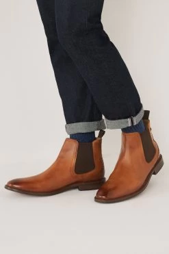 Next Tan Brown Formal Chelsea Boots
