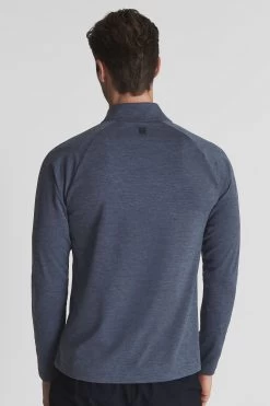 Reiss Leo Half Zip Funnel Neck Slim Fit Top -Fashion Men Shop T65270s5