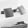 Next Black Textured Cufflink Set -Fashion Men Shop T71681s