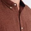 Next Burgundy Red Brushed Texture Long Sleeve Shirt -Fashion Men Shop T78 392s