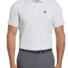 Original Penguin Golf All-Over Pete Printed White Polo Shirt -Fashion Men Shop T83550s