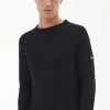 Barbour International Barbour® International Cotton Crew Knit Black Jumper