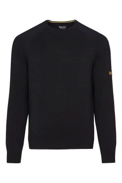 Barbour International Barbour® International Cotton Crew Knit Black Jumper 12 Barbour International Barbour® International Cotton Crew Knit Black Jumper -Fashion Men Shop T88008s5