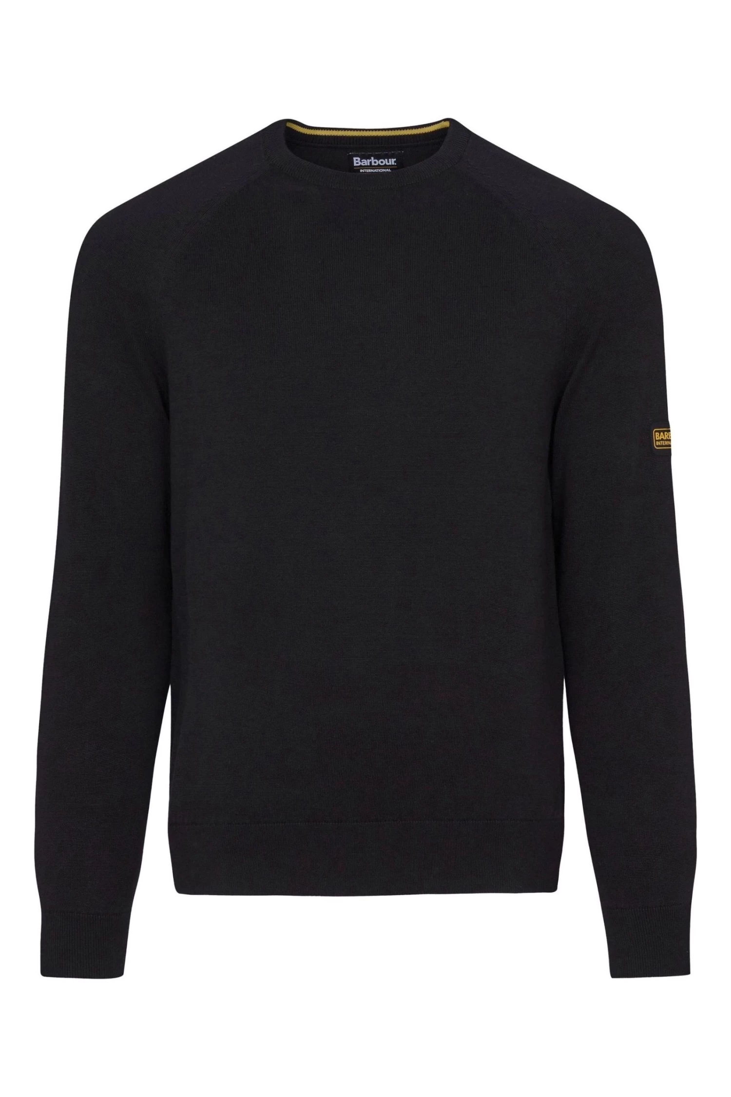 Barbour International Barbour® International Cotton Crew Knit Black Jumper 7 Barbour International Barbour® International Cotton Crew Knit Black Jumper - Image 5