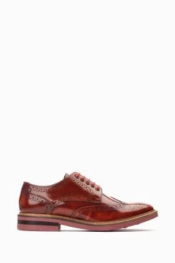 Base London Woburn Tan Lace Up Brogue Shoes
