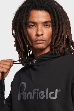 Penfield Black Bear Chest Print Hooded Sweatshirt -Fashion Men Shop U03976s4