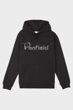 Penfield Black Bear Chest Print Hooded Sweatshirt -Fashion Men Shop U03976s6