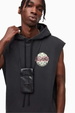 AllSaints Blank Oppose Leather Pouch -Fashion Men Shop U04880s7