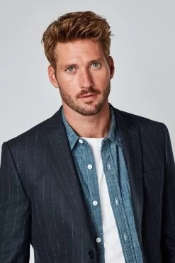 Next Navy Stripe Suit: Jacket