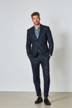 Next Navy Stripe Suit: Jacket 14 Next Navy Stripe Suit: Jacket -Fashion Men Shop U11 138s3