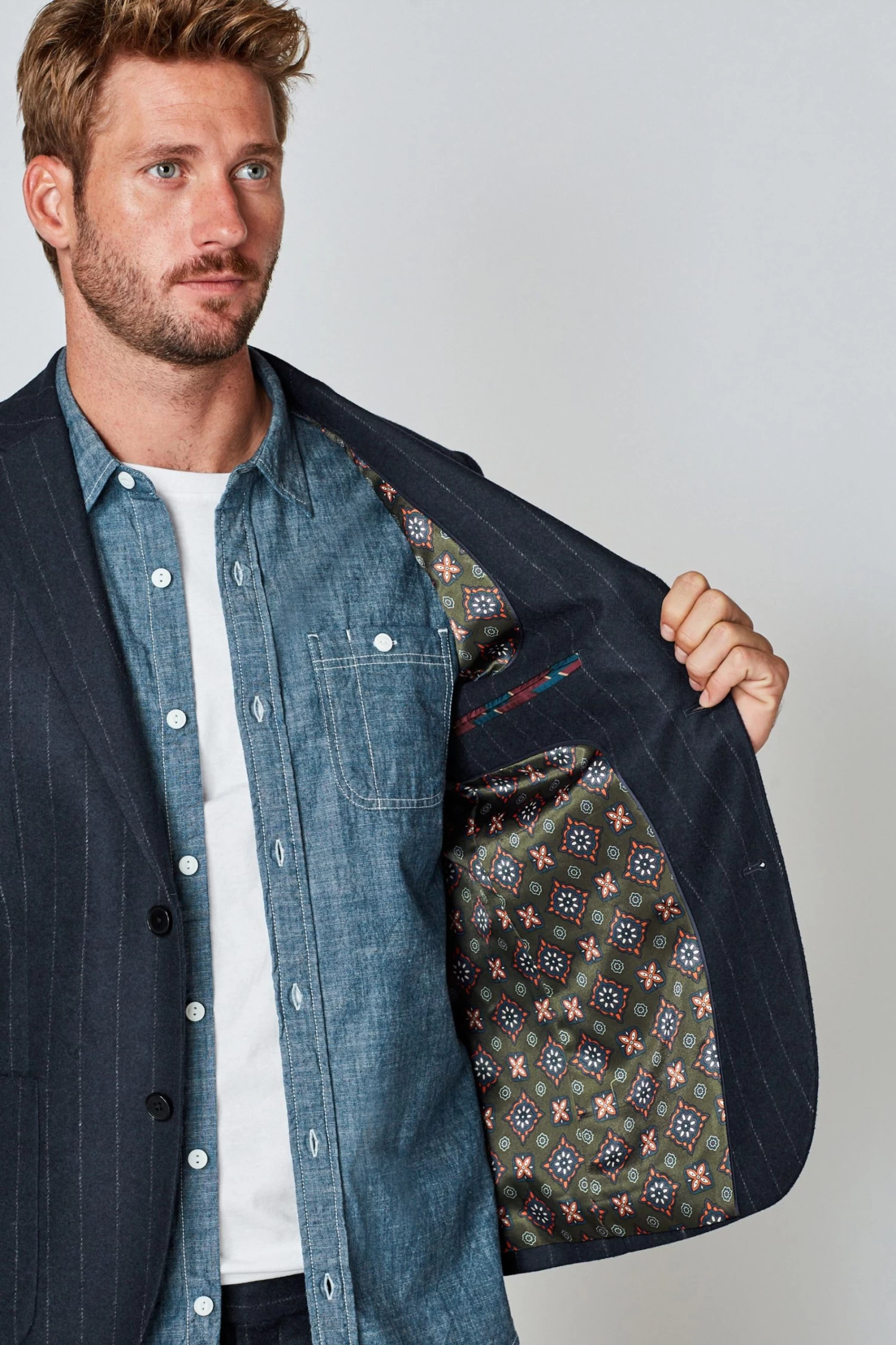 Next Navy Stripe Suit: Jacket 7 Next Navy Stripe Suit: Jacket - Image 5