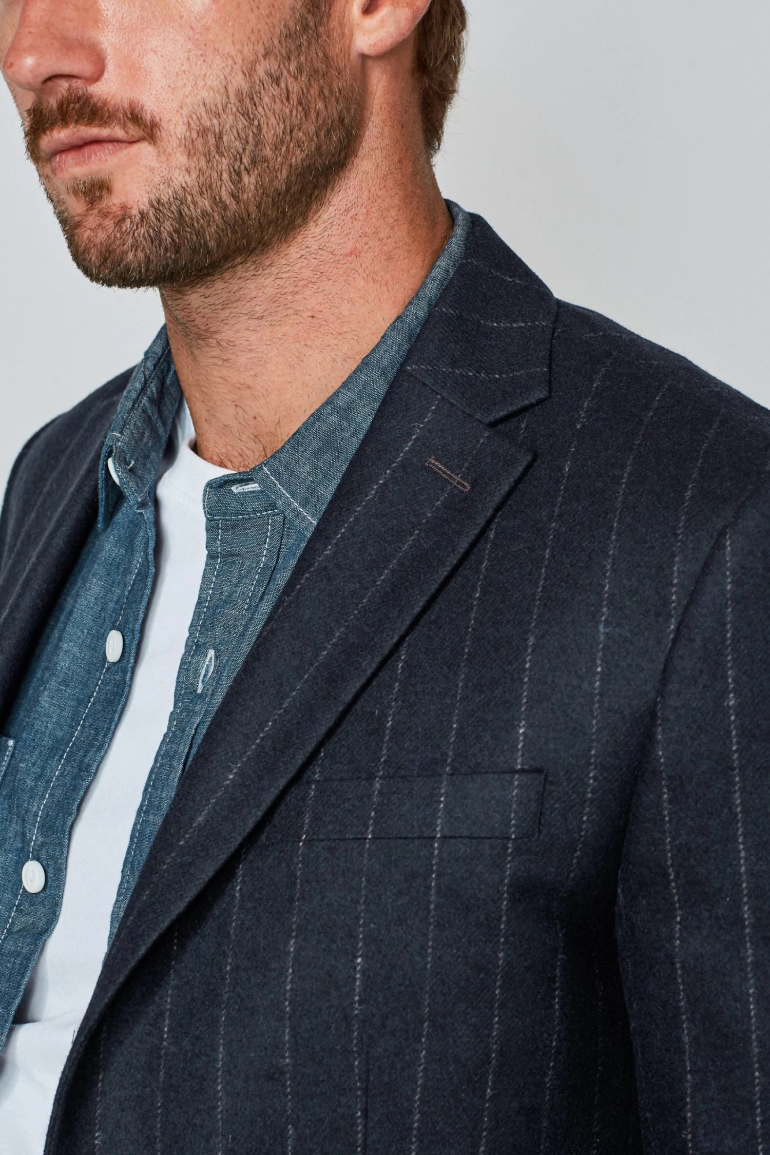 Next Navy Stripe Suit: Jacket 8 Next Navy Stripe Suit: Jacket - Image 6