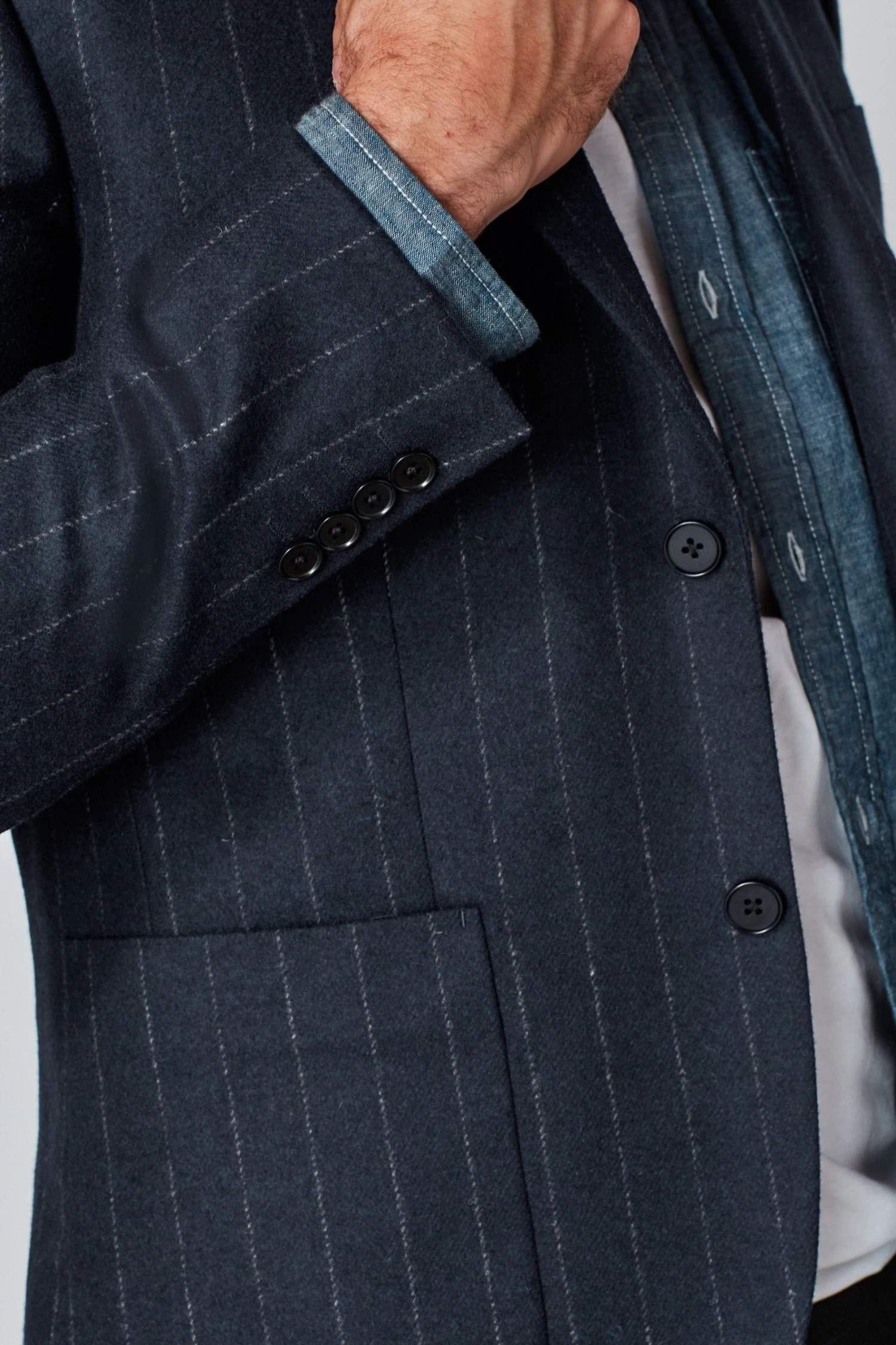 Next Navy Stripe Suit: Jacket 9 Next Navy Stripe Suit: Jacket - Image 7