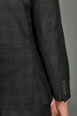 Next Green Slim Fit Signature Empire Mills 100% Wool Check Suit: Jacket -Fashion Men Shop U11 162s4