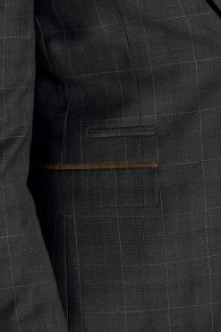 Next Green Slim Fit Signature Empire Mills 100% Wool Check Suit: Jacket -Fashion Men Shop U11 162s5