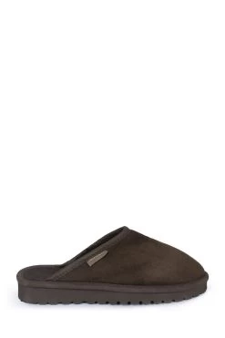 Celtic & Co. Brown Backless Clog Slippers