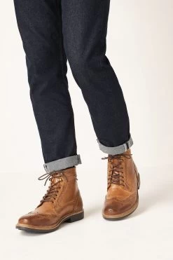 Next Tan Brown Modern Heritage Brogue Boots