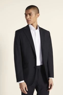 MOSS Performance Tailored Fit Black Suit: Jacket