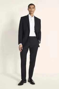 MOSS Performance Tailored Fit Black Suit: Jacket -Fashion Men Shop U22 501s4
