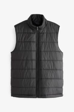 Next Charcoal Grey Signature Italian Wool Rich Funnel Neck Coat With Removable Gilet -Fashion Men Shop U23 334s10
