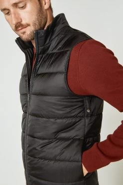 Next Charcoal Grey Signature Italian Wool Rich Funnel Neck Coat With Removable Gilet -Fashion Men Shop U23 334s7