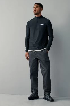 Berghaus 24/7 Base Zip Black Sweatshirt -Fashion Men Shop U25270s3