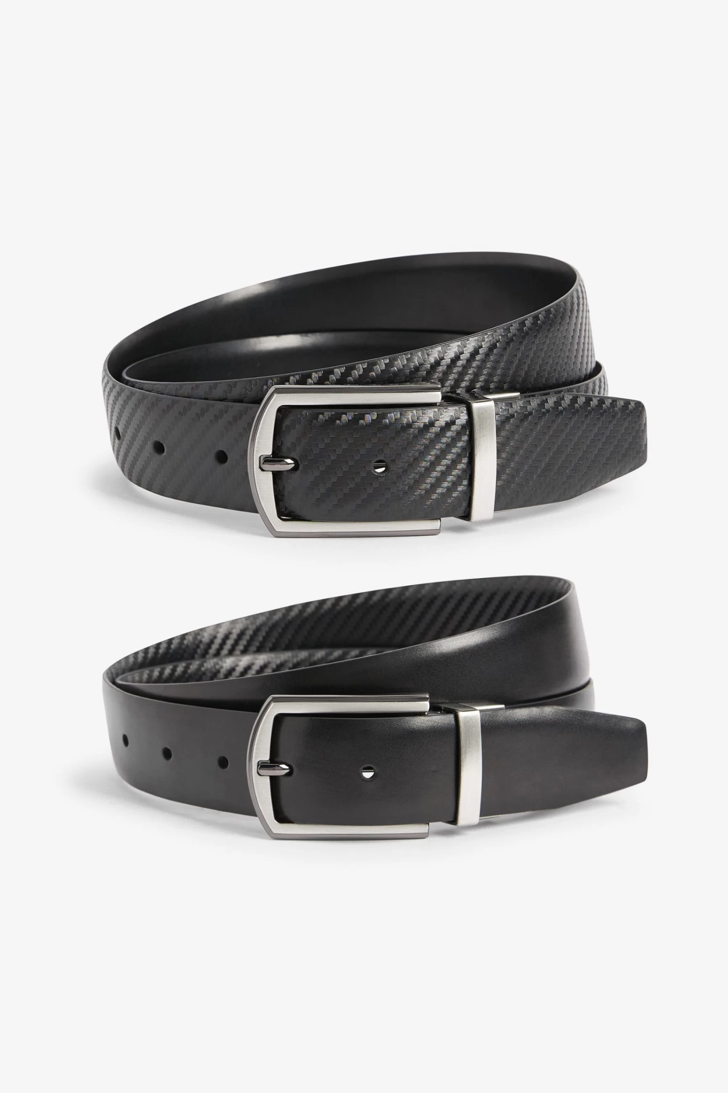 Next Black Texture Patterned Reversible Belt 6 Next Black Texture Patterned Reversible Belt - Image 4