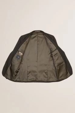 MOSS Slim Fit Khaki Green Donegal Tweed Suit: Jacket -Fashion Men Shop U31 337s5