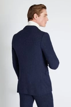 MOSS Slim Fit Blue Donegal Suit: Jacket -Fashion Men Shop U34 152s2