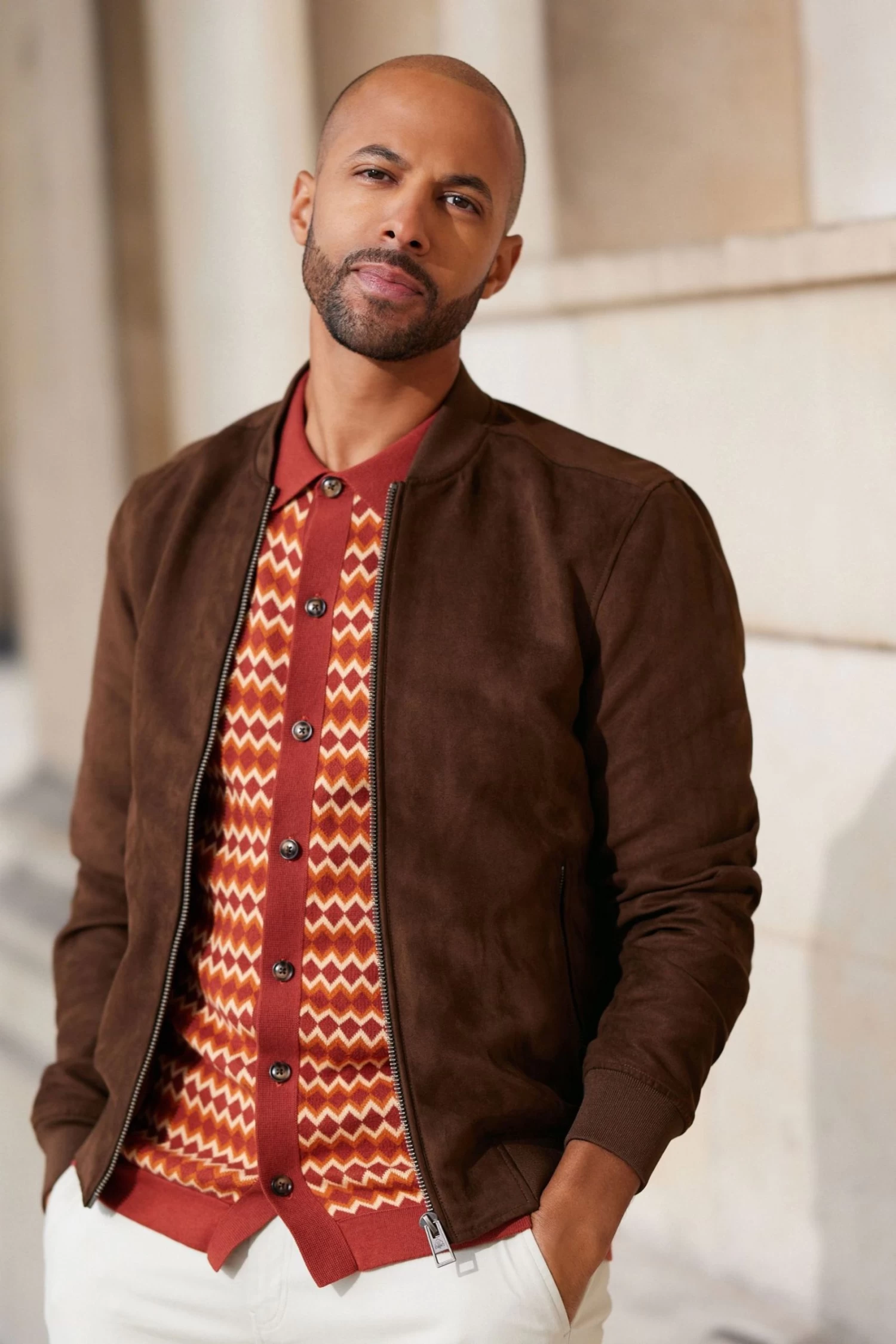 Next Chocolate Brown Faux Suede Bomber Jacket 3 Next Chocolate Brown Faux Suede Bomber Jacket