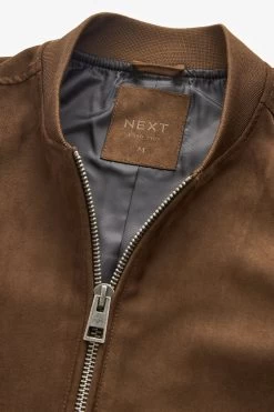 Next Chocolate Brown Faux Suede Bomber Jacket 13 Next Chocolate Brown Faux Suede Bomber Jacket -Fashion Men Shop U41267s8