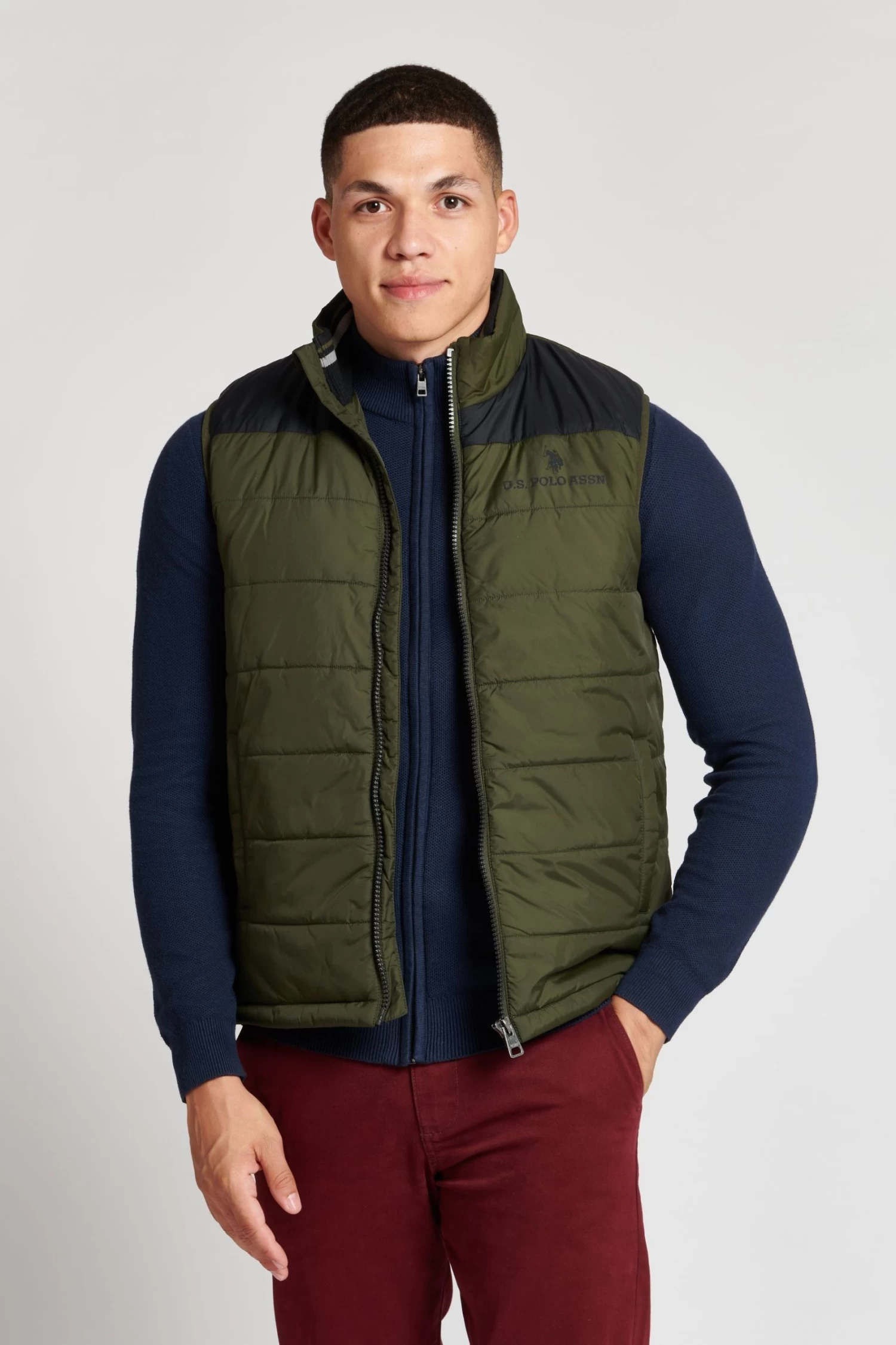 U.S. Polo Assn. Green Block Gilet 3 U.S. Polo Assn. Green Block Gilet
