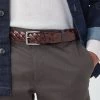 Next Brown Weave Leather Belt -Fashion Men Shop U49192s
